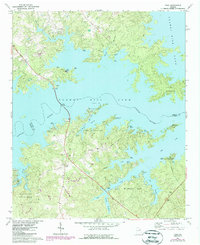 Download a high-resolution, GPS-compatible USGS topo map for Leah, GA (1987 edition)