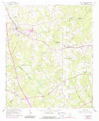 1964 Map of Locust Grove, GA, 1989 Print