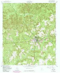1955 Map of Lumpkin, GA, 1984 Print