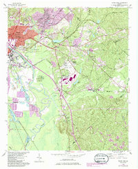 preview thumbnail of historical topo map of Bibb County, GA in 1956