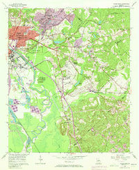 Download a high-resolution, GPS-compatible USGS topo map for Macon East, GA (1973 edition)