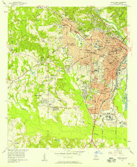 1956 Map of Macon, GA, 1958 Print