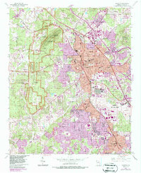 Download a high-resolution, GPS-compatible USGS topo map for Marietta, GA (1987 edition)