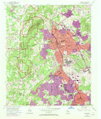 preview thumbnail of historical topo map of Marietta, GA in 1954