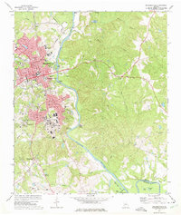 preview thumbnail of historical topo map of Milledgeville, GA in 1972