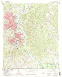 preview thumbnail of historical topo map of Milledgeville, GA in 1972