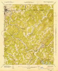 Download a high-resolution, GPS-compatible USGS topo map for Mineral Bluff, GA (1943 edition)