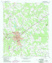 preview thumbnail of historical topo map of Monroe, GA in 1964