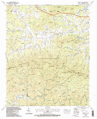 Download a high-resolution, GPS-compatible USGS topo map for Mulky Gap, GA (1991 edition)