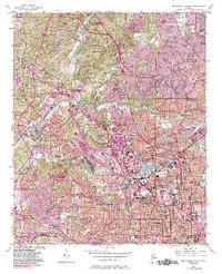 preview thumbnail of historical topo map of Fulton County, GA in 1954