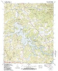 Download a high-resolution, GPS-compatible USGS topo map for Nottely Dam, GA (1988 edition)