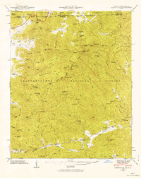 Download a high-resolution, GPS-compatible USGS topo map for Rabun Bald, GA (1963 edition)