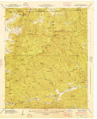Download a high-resolution, GPS-compatible USGS topo map for Rabun Bald, GA (1947 edition)