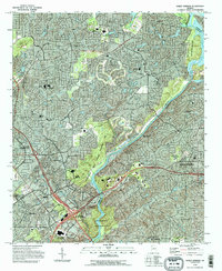 Download a high-resolution, GPS-compatible USGS topo map for Sandy Springs, GA (1995 edition)