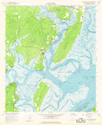 Download a high-resolution, GPS-compatible USGS topo map for Shellman Bluff, GA (1969 edition)