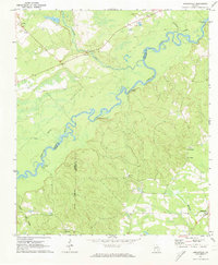 preview thumbnail of historical topo map of Jeff Davis County, GA in 1971