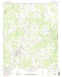 1971 Map of Social Circle, 1988 Print