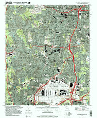 preview thumbnail of historical topo map of Fulton County, GA in 1997