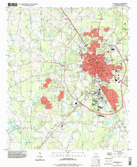 preview thumbnail of historical topo map of Statesboro, GA in 1993