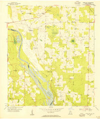preview thumbnail of historical topo map of Seminole County, GA in 1954