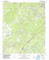preview thumbnail of historical topo map of Suwanee, GA in 1992