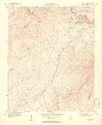 1953 Map of Tallulah Falls, 1954 Print