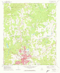 1971 Map of Thomaston, GA, 1973 Print