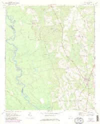 1970 Map of Uvalda, 1986 Print