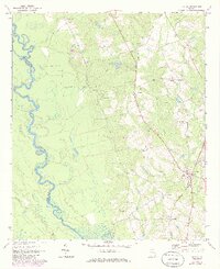 1970 Map of Uvalda, 1986 Print