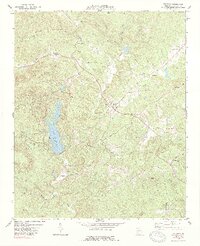 1974 Map of Waleska, 1989 Print