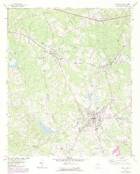 1972 Map of Warrenton, 1987 Print