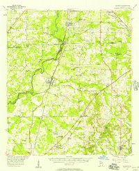 1956 Map of Baconton, 1957 Print