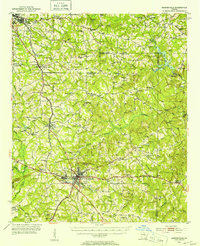 preview thumbnail of historical topo map of Barnesville, Lamar County, GA in 1951
