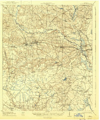 1919 Map of Claxton, 1943 Print