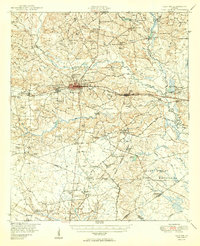 preview thumbnail of historical topo map of Claxton, GA in 1950