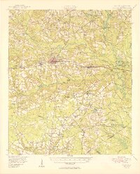 preview thumbnail of historical topo map of Claxton, GA in 1950