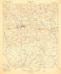1919 Map of Claxton