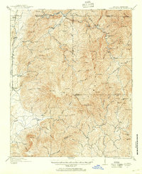1911 Map of Cohutta Mountain, 1955 Print