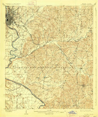 1908 Map of Columbus, 1928 Print