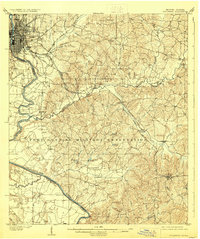 1908 Map of Columbus, 1929 Print
