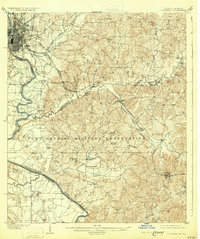 1908 Map of Chattahoochee County, GA, 1931 Print