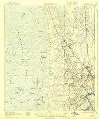 1918 Map of Folkston, 1942 Print