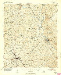 1951 Map of Monroe County, GA, 1953 Print