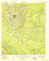 1950 Map of Glennville, GA
