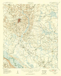 1950 Map of Glennville, GA