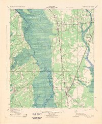 1943 Map of Hardeeville, SC
