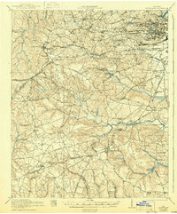 1922 Map of Hephzibah, 1943 Print