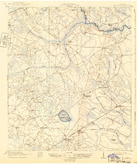 1918 Map of Hinesville, 1943 Print