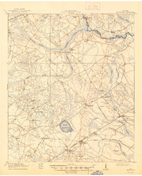 1918 Map of Hinesville, 1944 Print