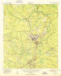 preview thumbnail of historical topo map of Hinesville, GA in 1950
